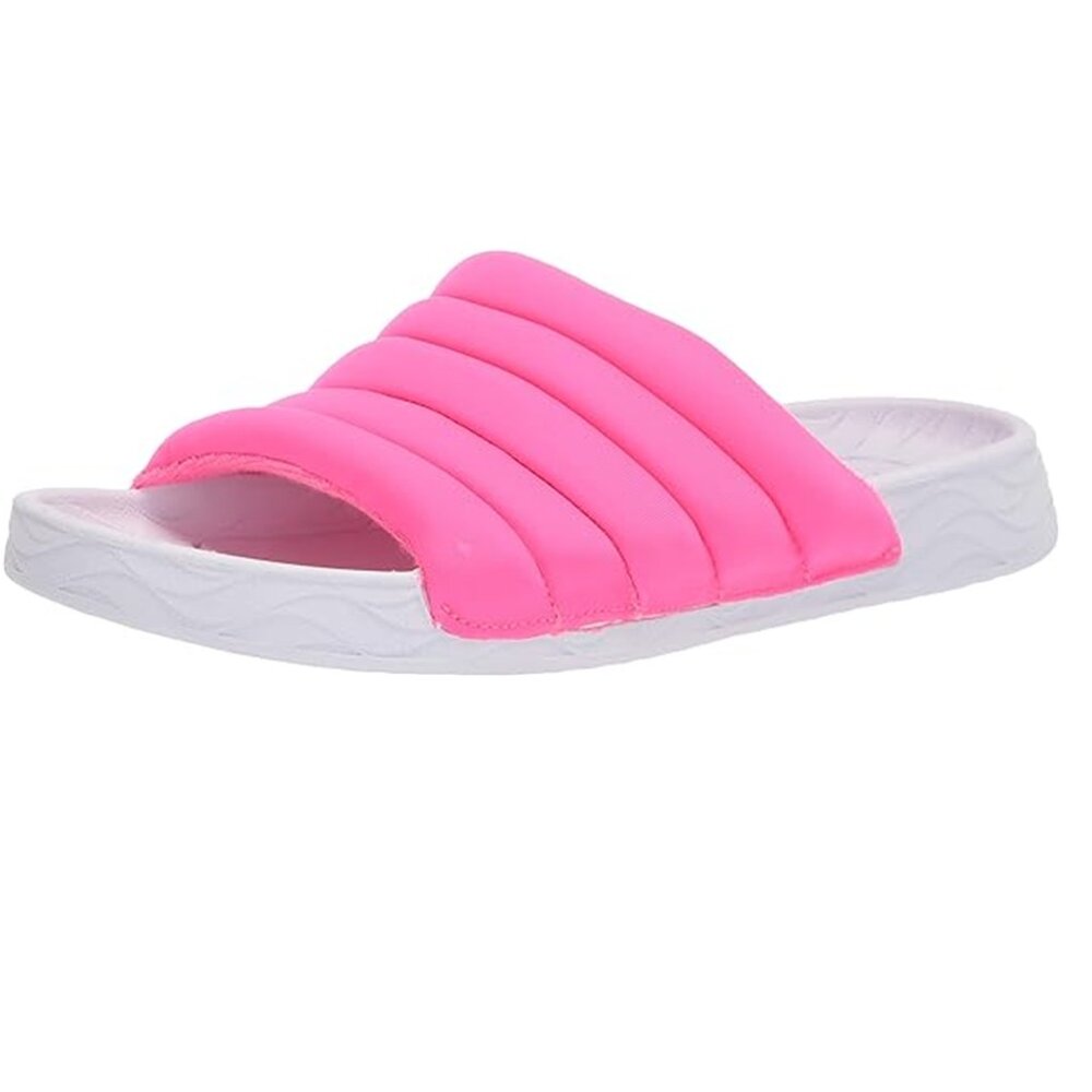 Kenneth Cole Nova Quilted Hot Pink Slide Sandals Women US 8